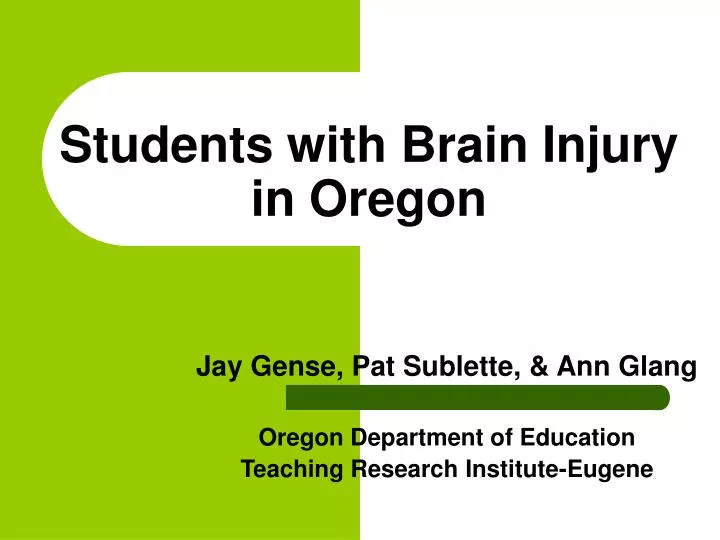 students with brain injury in oregon