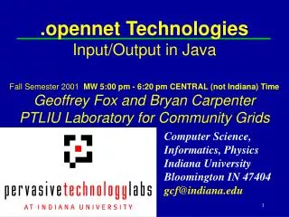 .opennet Technologies Input/Output in Java