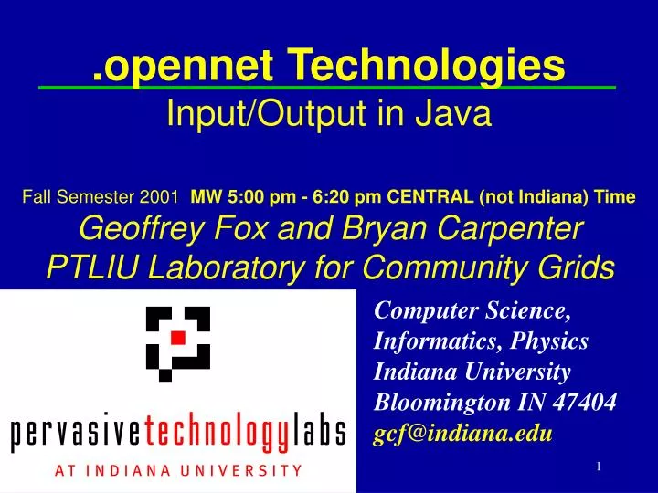 opennet technologies input output in java