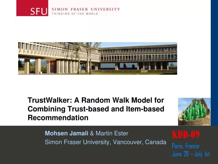 trustwalker a random walk model for combining trust based and item based recommendation