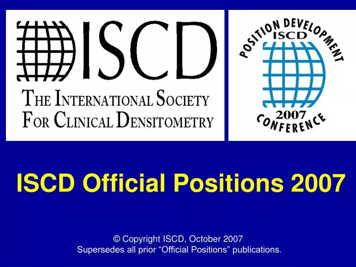 iscd official positions 2007