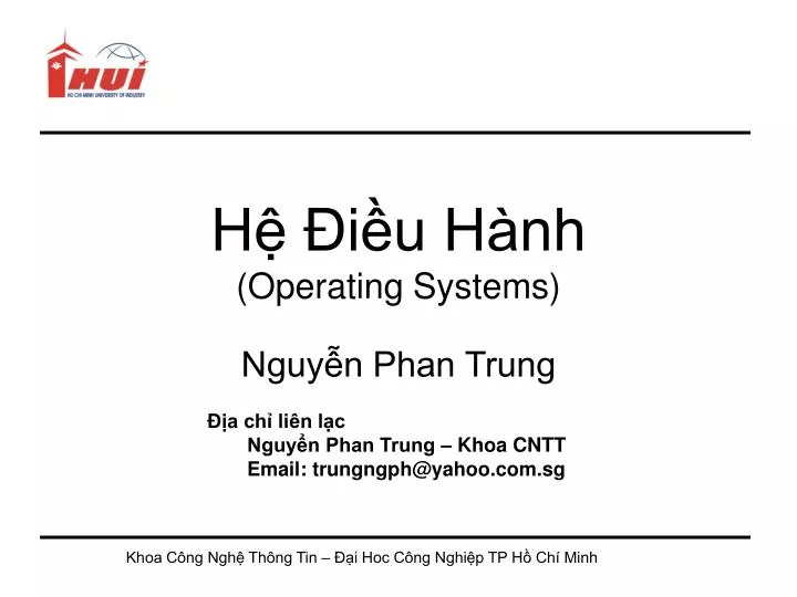 h i u h nh operating systems