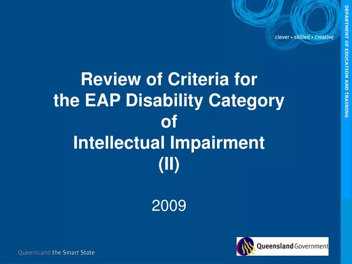 review of criteria for the eap disability category of intellectual impairment ii