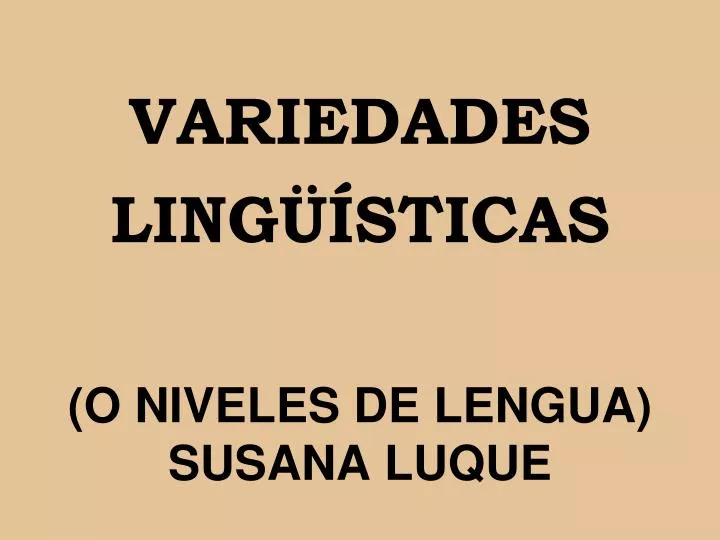 variedades ling sticas