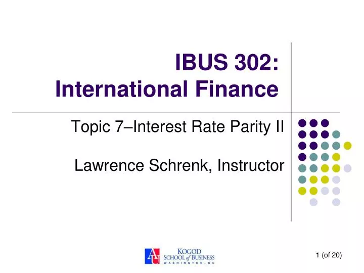 ibus 302 international finance