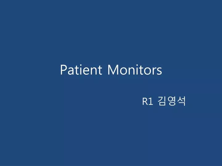 PPT - Patient Monitors PowerPoint Presentation, Free Download - ID:879966