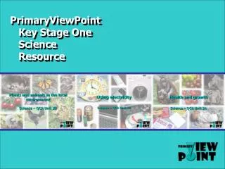 PrimaryViewPoint Key Stage One Science Resource
