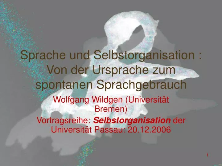 sprache und selbstorganisation von der ursprache zum spontanen sprachgebrauch