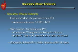 Secondary Efficacy Endpoints
