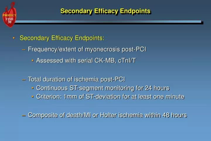 secondary efficacy endpoints