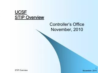 UCSF STIP Overview