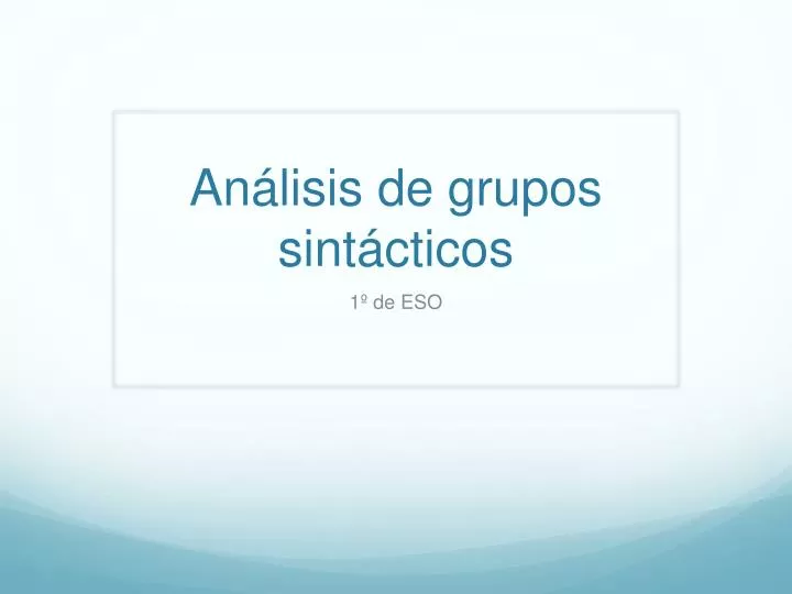 an lisis de grupos sint cticos