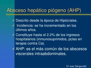 Absceso hepático piógeno (AHP)