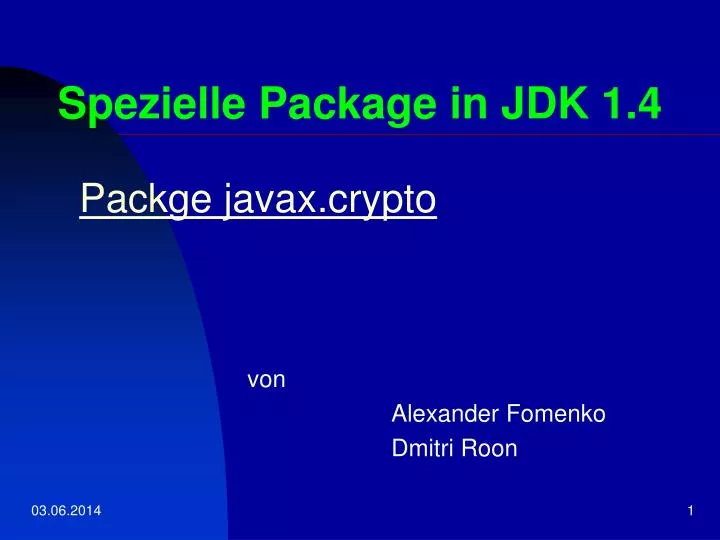 spezielle package in jdk 1 4