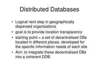 Distributed Databases