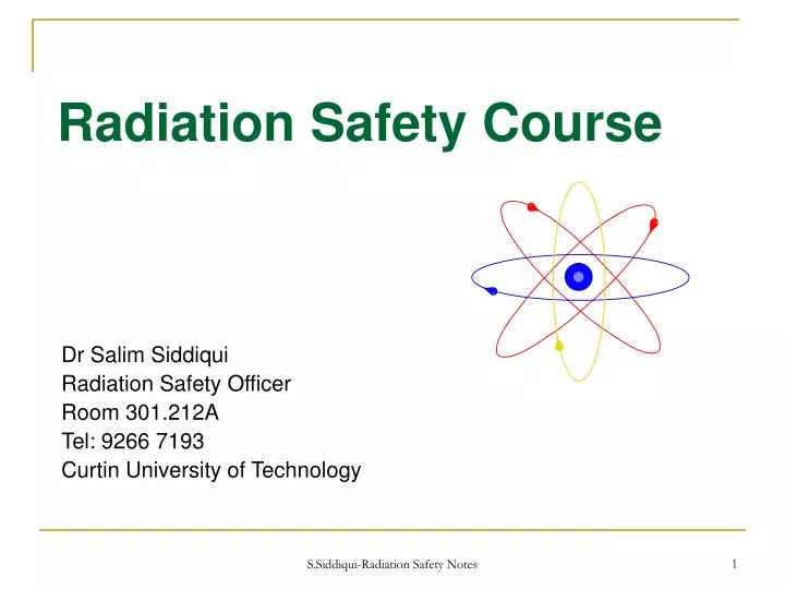 radiation safety course