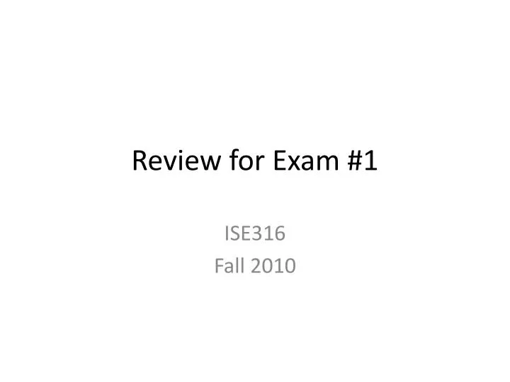 review for exam 1