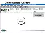 Define Business Functions - slide 1