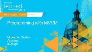 Programming with MVVM
