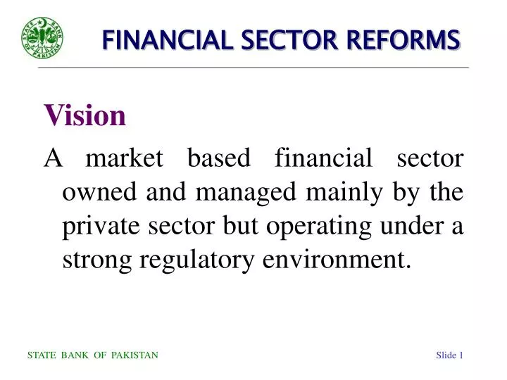 financial sector reforms