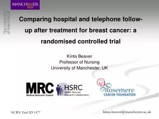 Comparing hospital and telephone follow-up after treatment for breast cancer: a randomised controlled trial