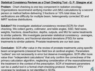 Statistical Consistency Reviews as a Chart Checking Tool – G. P. Glasgow et al.