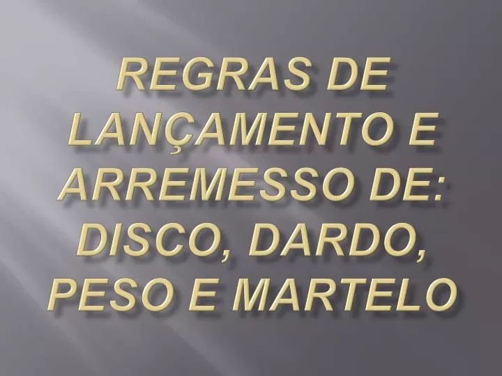 regras de lan amento e arremesso de disco dardo peso e martelo