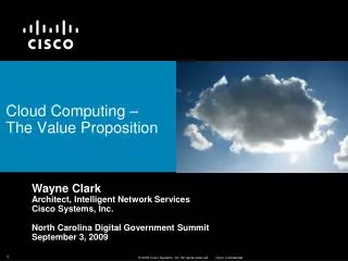 Cloud Computing – The Value Proposition