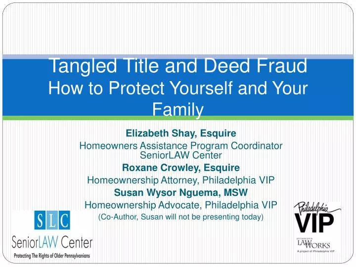 tangled title and deed fraud how to protect yourself and your family