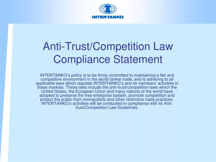 anti trust competition law compliance statement