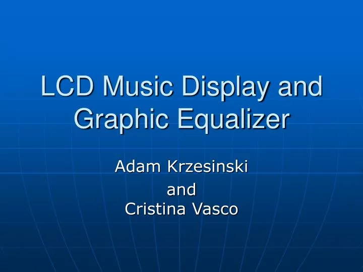 lcd music display and graphic equalizer