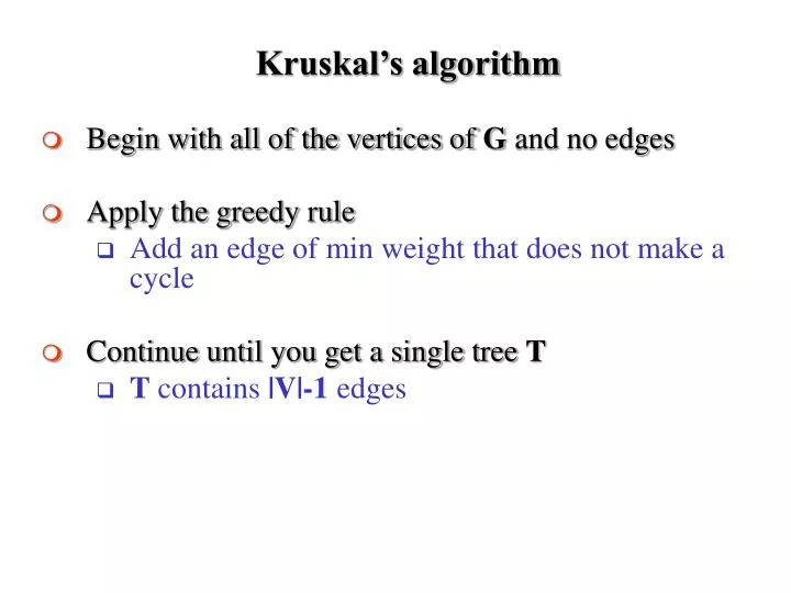 kruskal s algorithm