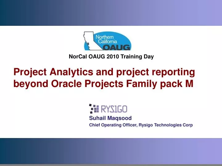 project analytics and project reporting beyond oracle projects family pack m