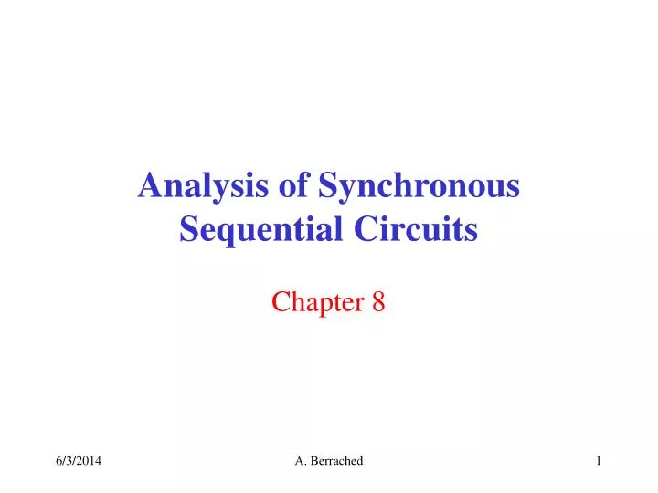 analysis of synchronous sequential circuits