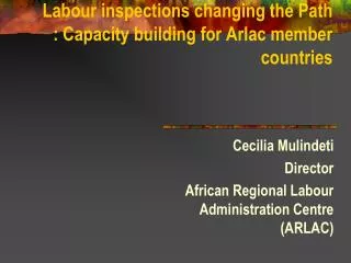 Labour inspections changing the Path : Capacity building for Arlac member c ountries