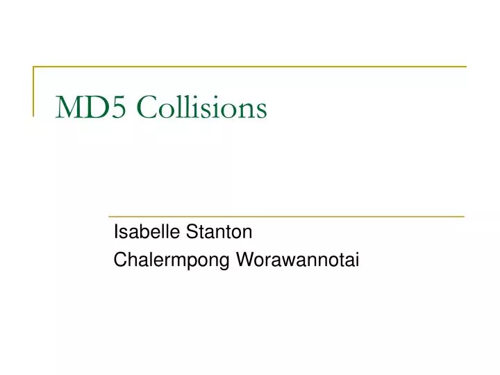 md5 collisions