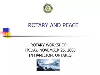 ROTARY AND PEACE