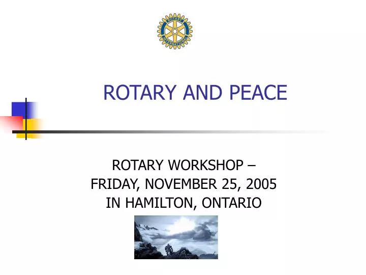 rotary and peace