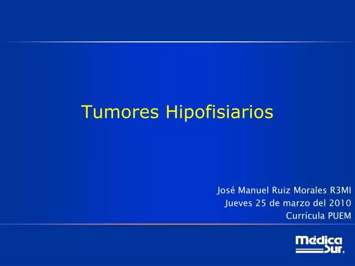 tumores hipofisiarios