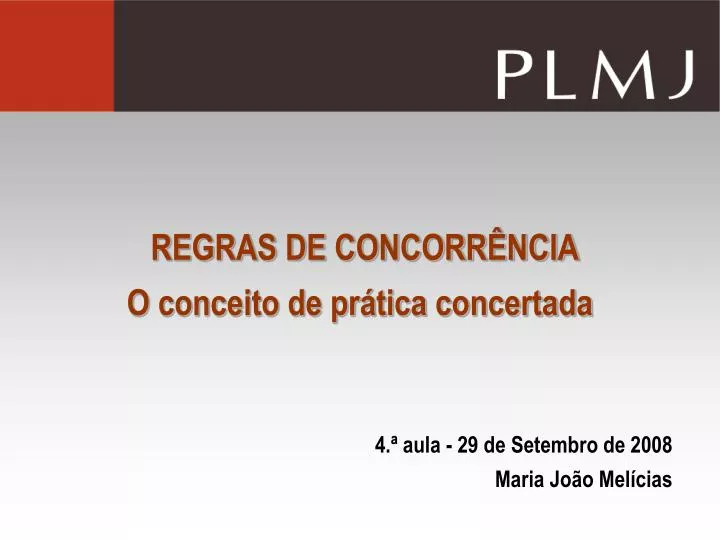 regras de concorr ncia o conceito de pr tica concertada