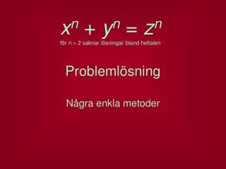 probleml sning