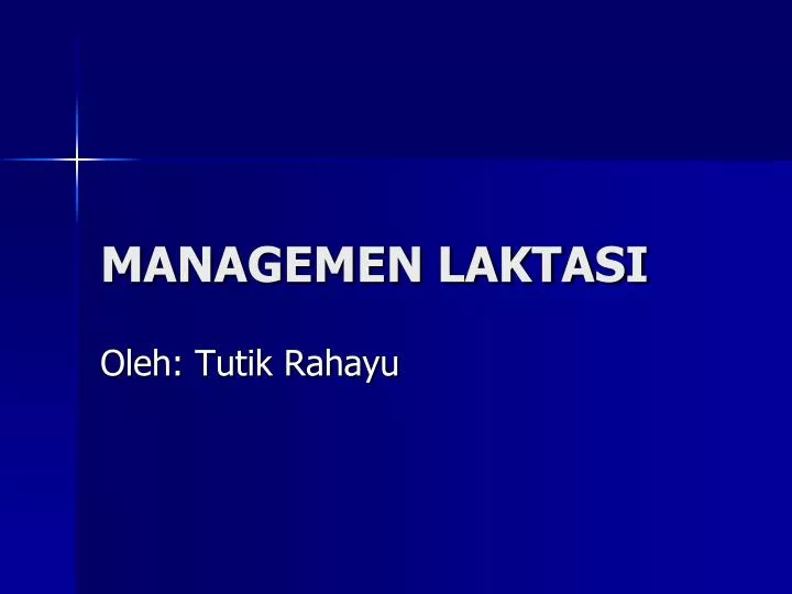 managemen laktasi