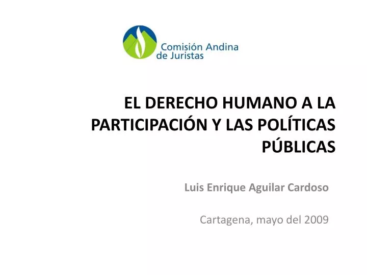 el derecho humano a la participaci n y las pol ticas p blicas