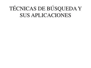 t cnicas de b squeda y sus aplicaciones