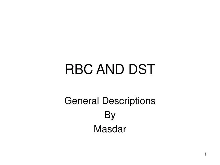 rbc and dst