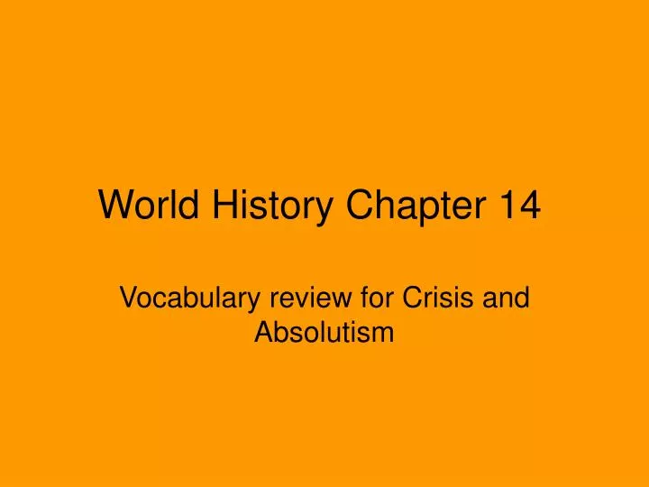 world history chapter 14