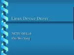 Linux Device Driver - slide 1