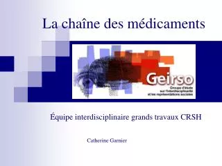 la cha ne des m dicaments
