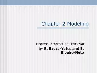 Chapter 2 Modeling