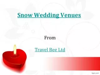 Snow wedding Ideas